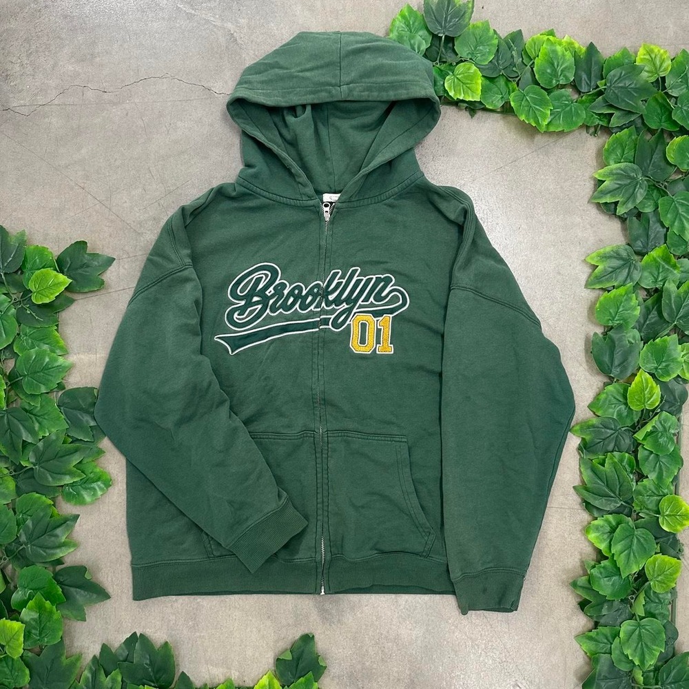 Garage Brooklyn 01 Green Zip-Up Hoodie